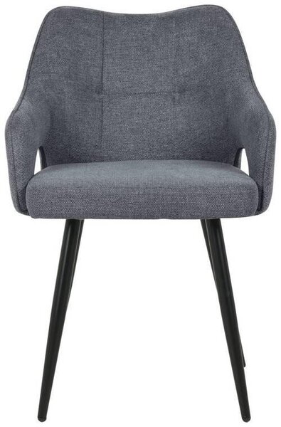 ŽIDLE S PODRUČKAMI, železo, tkaná látka, šedá Livetastic - Jídelní židle, Online Only