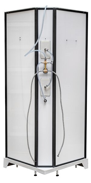 BPS-koupelny Hydromasážní box HYD-Lara 02A 80x80 cm černá/transparent