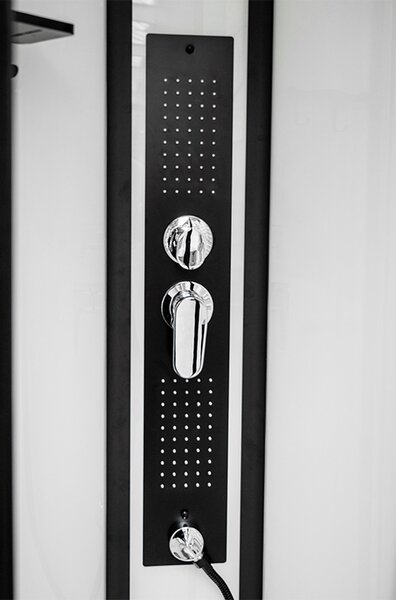 BPS-koupelny Hydromasážní box HYD-Lara 02A 80x80 cm černá/transparent