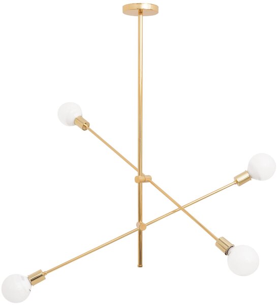 Toolight - Nastavitelná stropní lampa dvouramenná 4xE27 60W APP479-4C, zlatá, OSW-00611