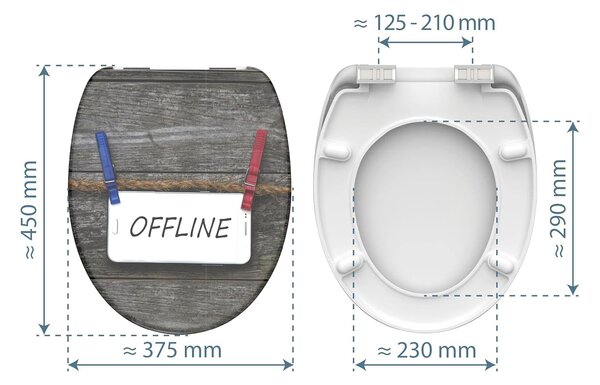 Eisl Sanitär WC prkénko Duroplast Soft Close Offline 82157