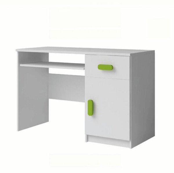 PC stůl 110x50 cm v bílé barvě s ABS hranami TK2089