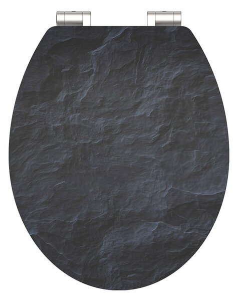 Eisl Sanitär WC prkénko MDF Soft Close Black Stone High Gloss 80535