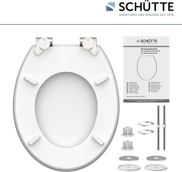Eisl Sanitär WC prkénko MDF Soft Close Black Stone High Gloss 80535