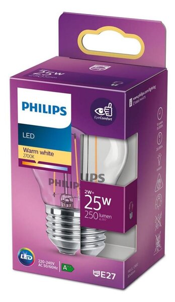 LED Žárovka VINTAGE Philips P45 E27/2W/230V 2700K