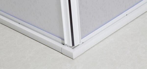 SPRCHOVÝ KOUT, bílá, 88/185/88 cm - Koupelnové série, Online Only