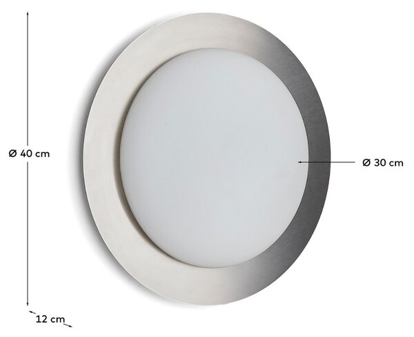 Kave Home Světle šedá nástěnné světlo Novae 40 cm