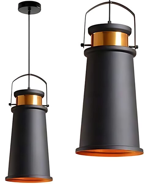 Toolight Stropní lampa ASTI A černá / zlatá