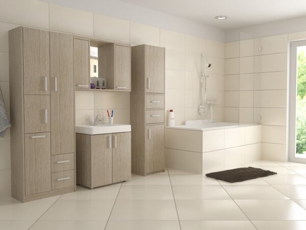 Vysoká koupelnová skříňka Bathe 40 cm Wenge Magic