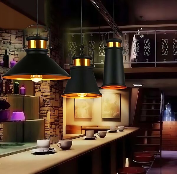 Toolight Stropní lampa ASTI A černá / zlatá