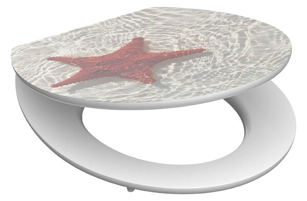 Eisl Sanitär WC prkénko MDF Soft Close Red Starfish High Gloss 80541