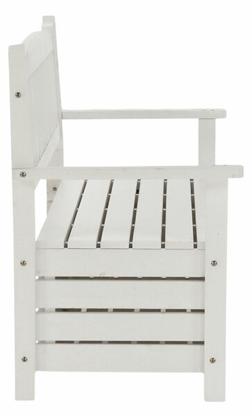 KONDELA Zahradní lavička, bílá, 150cm, AMULA