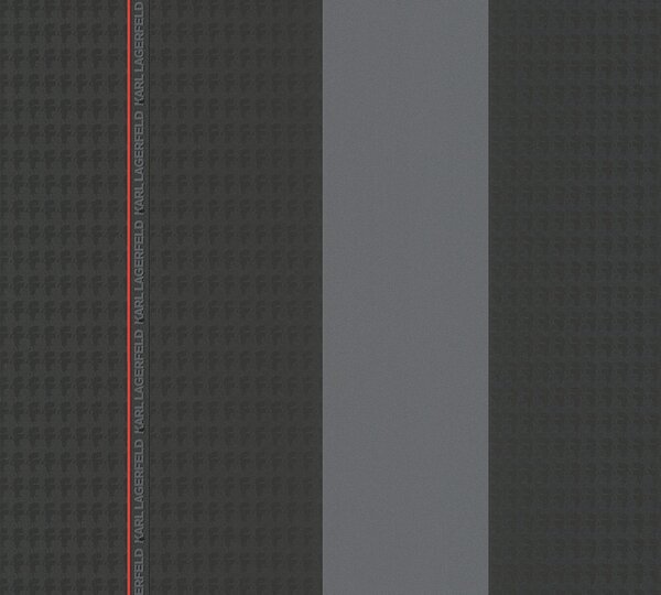 A.S. Création | Vliesová tapeta na zeď Karl Lagerfeld 37848-1 | 0,53 x 10,05 m | červená, černá, šedá