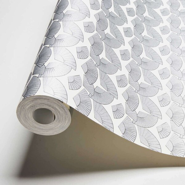 A.S. Création | Vliesová tapeta na zeď Karl Lagerfeld 37847-6 | 0,53 x 10,05 m | bílá, metalická, šedá