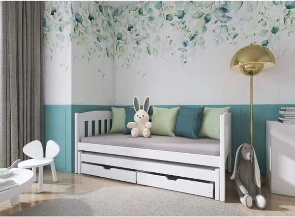 Legno Dětská rozkládací postel Amélie bílá Rozměr (cm): 80x160