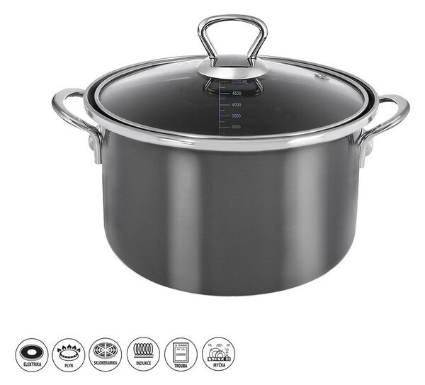 Smaltovaný hrnec s pokličkou 5 l Metalic – Orion