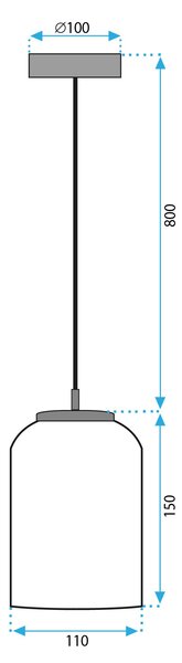 Toolight Toolight, závěsné svítidlo 1xG9 APP1169-1CP, zlatá, OSW-40112