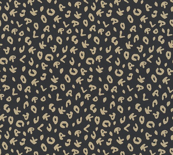 A.S. Création | Vliesová tapeta na zeď Karl Lagerfeld 37856-4 | 0,53 x 10,05 m | zlatá, černá