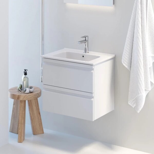 Koupelnová skříňka s umyvadlem VEDO + LED zrcadlo LED/10W/230V IP44 bílá