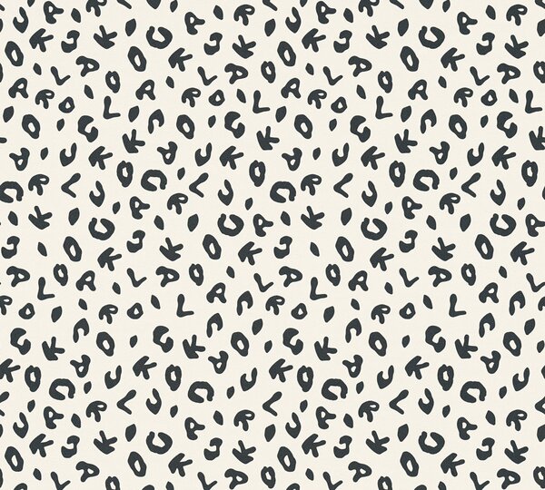 A.S. Création | Vliesová tapeta na zeď Karl Lagerfeld 37856-2 | 0,53 x 10,05 m | bílá, černá