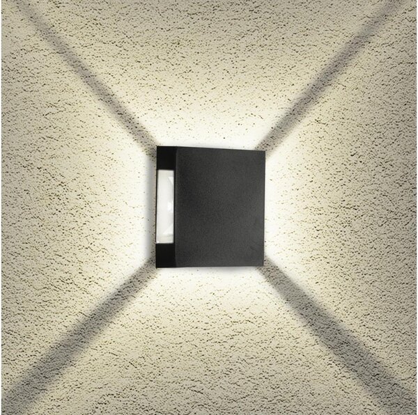 Brilagi - LED Venkovní nástěnné svítidlo QUADRAY LED/4W/230V černá IP65