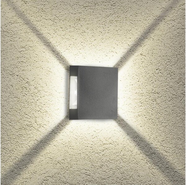 Brilagi - LED Venkovní nástěnné svítidlo QUADRAY LED/4W/230V antracit IP65
