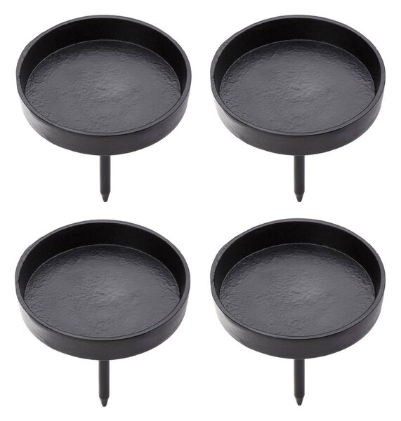 ADVENT Sada bodců na svíčku 8 cm 4 ks - černá
