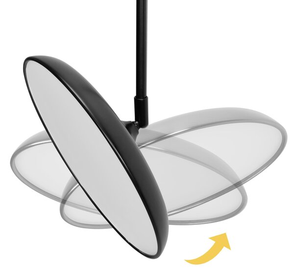 Toolight Toolight, LED stropní svítidlo APP1280-CP Black, černá matná, OSW-05182