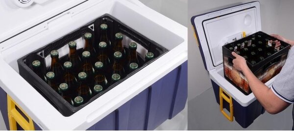 Chladící box pojízdný 60W/230/12V 50 l modrá/žlutá