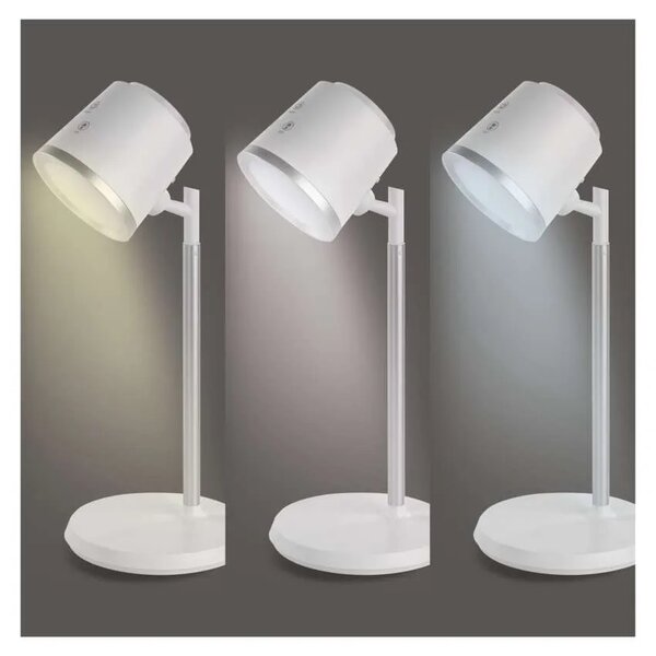 EMOS LED stolní lampa ABBIE, nabíjecí, bílá 1538200300