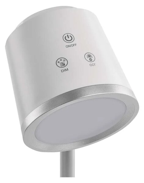 EMOS LED stolní lampa ABBIE, nabíjecí, bílá 1538200300