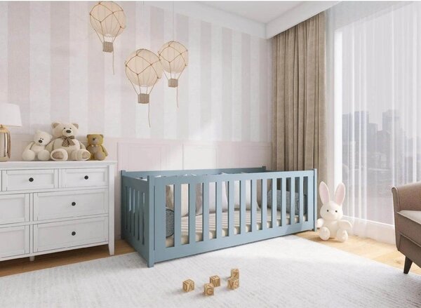 Legno Dětská postel s ohrádkou Koncept šedá Rozměr (cm): 80x160