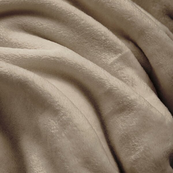 Taupe deka z mikroflanelu 220x240 cm Flanou – douceur d'intérieur