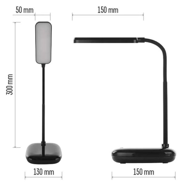 EMOS LED stolní lampa MOLLY, černá 1538200700