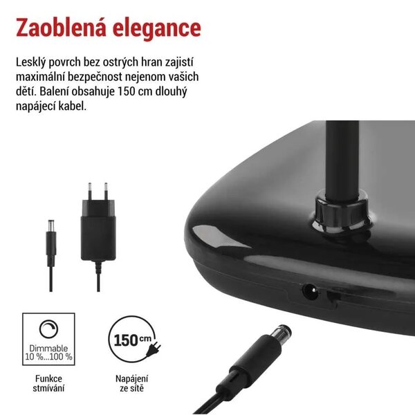 EMOS LED stolní lampa MOLLY, černá 1538200700