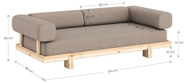 Oranžová pohovka 214 cm Stay – Karup