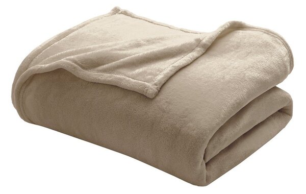 Taupe deka z mikroflanelu 220x240 cm Flanou – douceur d'intérieur