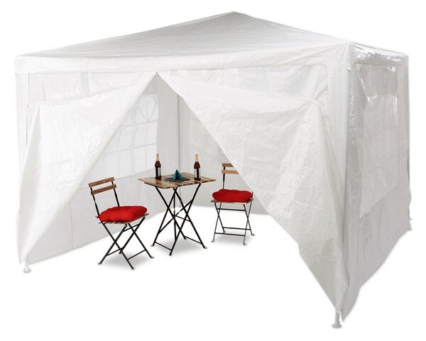 KONDELA Zahradní párty stan, bílá, 3x3 m, TEKNO TYP 1
