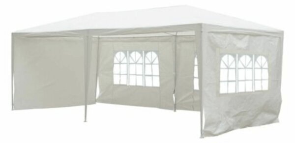 KONDELA Zahradní párty stan, bílá, 3x6 m, TEKNO TYP 2