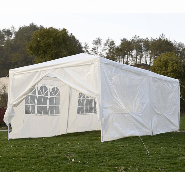 KONDELA Zahradní párty stan, bílá, 3x6 m, TEKNO TYP 2