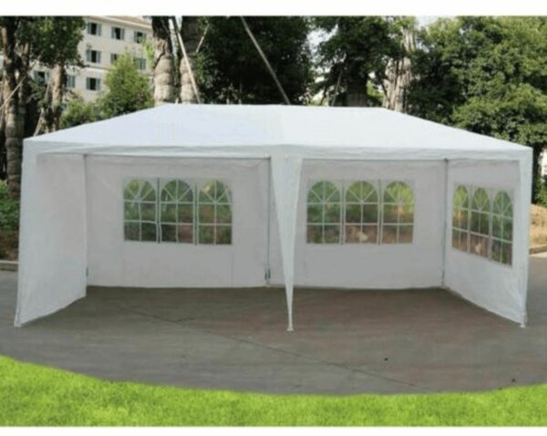 KONDELA Zahradní párty stan, bílá, 3x6 m, TEKNO TYP 2