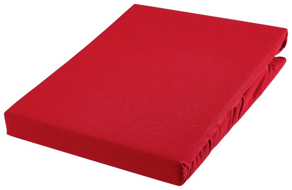 ELASTICKÉ PROSTĚRADLO, žerzej, červená, 90-100/200-220 cm Novel - Prostěradla, Online Only