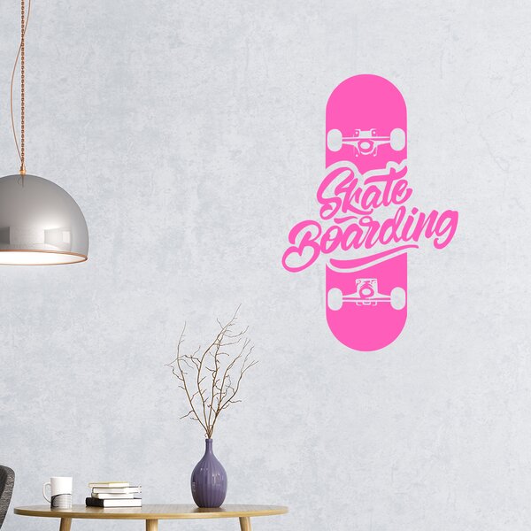 Živá Zeď Samolepka Skate Barva: černá