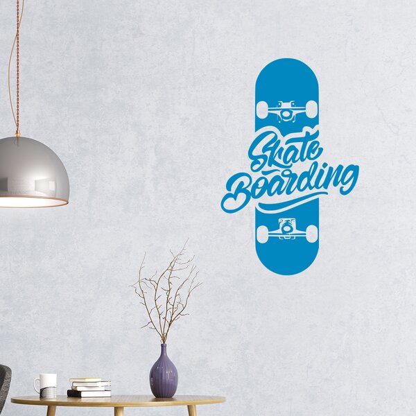 Živá Zeď Samolepka Skate Barva: černá