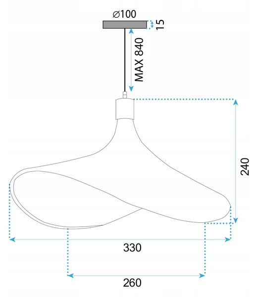 Toolight BAMBUSOVÁ ZÁVĚSNÁ LAMPA APP1642-1CP 30cm