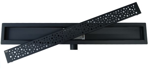 BPS-koupelny Sprchový odtokový žlab DL01 WAVE G5 HYD-2671 50 cm, černý