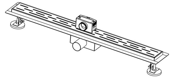 BPS-koupelny Sprchový odtokový žlab DL01 WAVE G5 HYD-2671 50 cm, černý