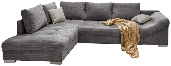 ROHOVÁ SEDAČKA, textil, šedá P & B - Sedací soupravy, Online Only