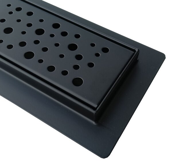 BPS-koupelny Sprchový odtokový žlab DL01 WAVE G5 HYD-2671 50 cm, černý