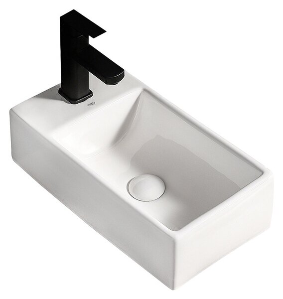 BPS-koupelny Keramické umyvadlo na desku HYD-LA-WH-405 40,5x20 cm, bílé